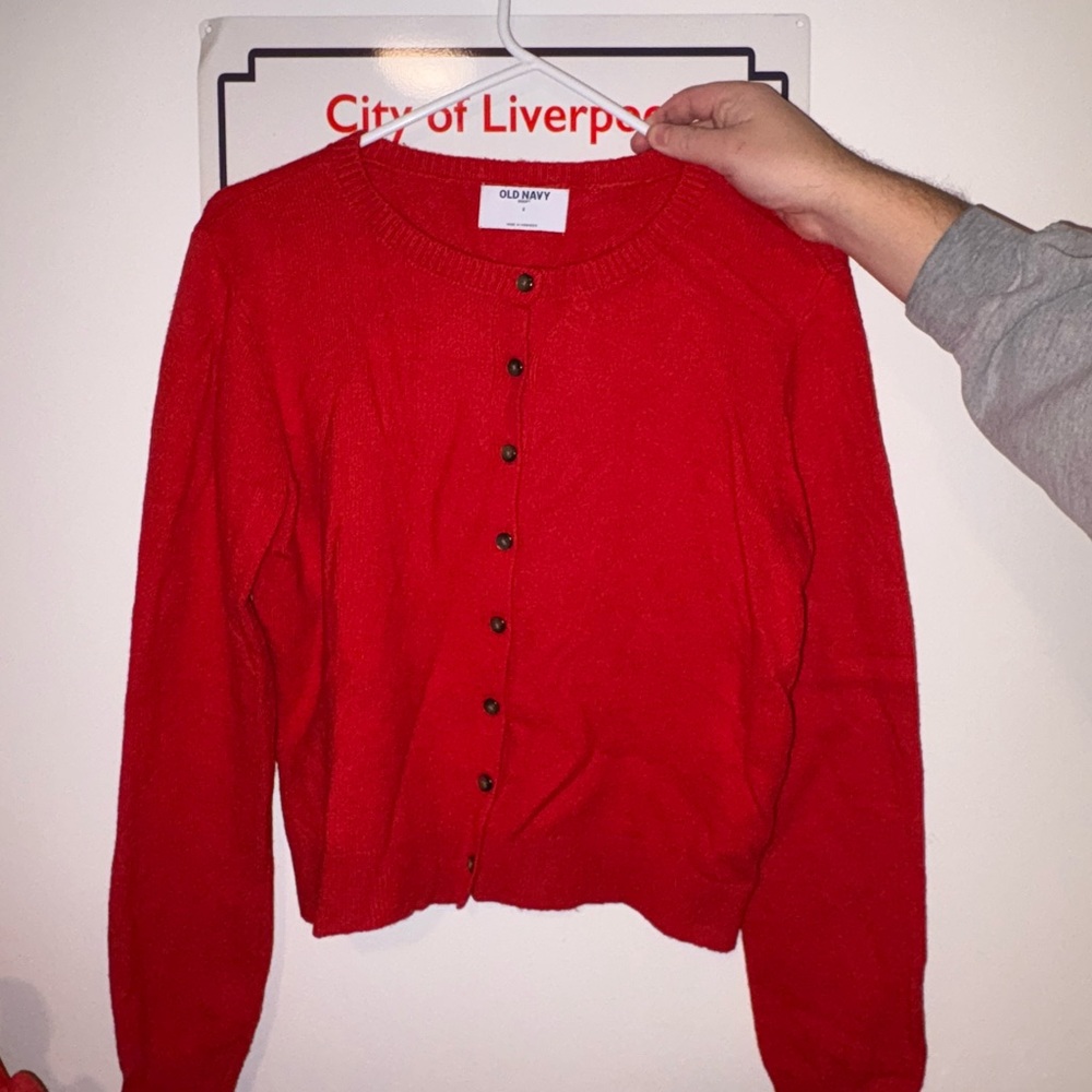 Old Navy Vibrant Red Knit Sweater
